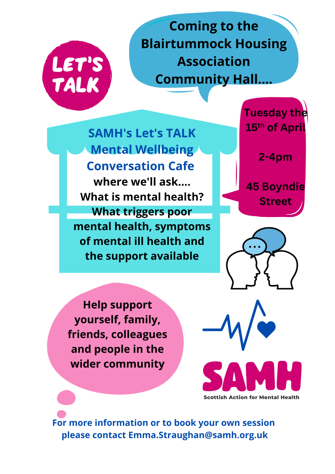 Tenant Spring Event 25 - SAMH Conversation Cafe 